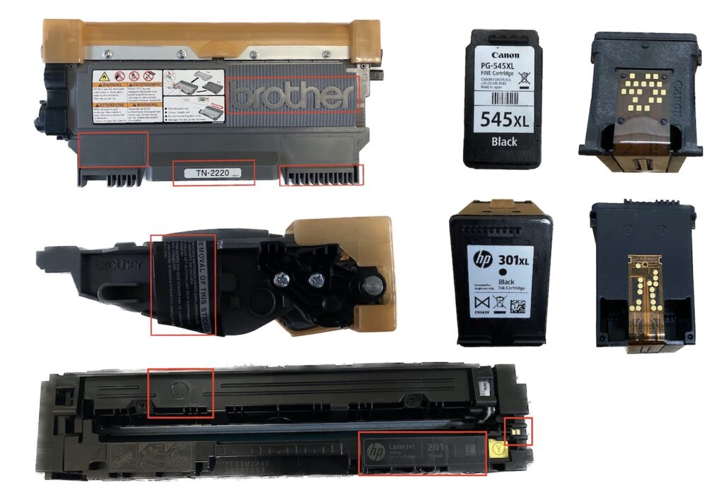 Toner und Tinten
